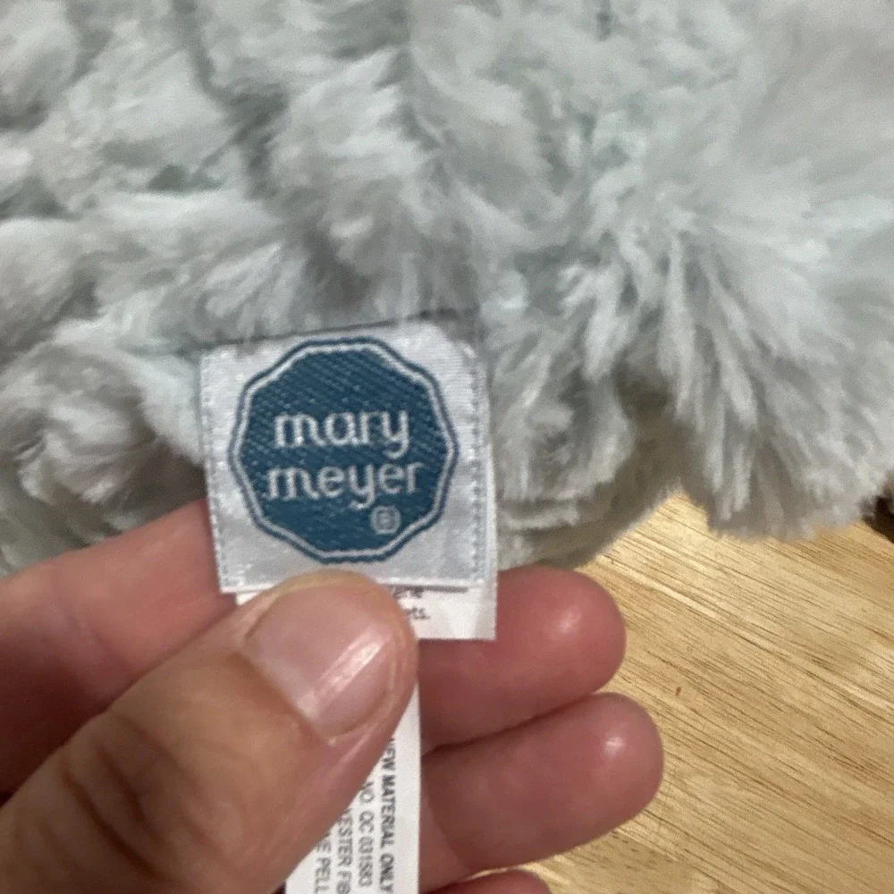 Mary Meyer Blue White Teddy Bear Plush, Medium 14-24 in, Washable 2011 OIT
